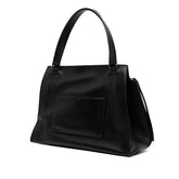 セリーヌ エッジ ミディアム ハンドバッグ ブラック ホワイト レザー レディース CELINE 【中古】